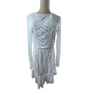 NWT!! "Mello Molly" Midi Dress Lace Needs Stitched On Ruffle Cottage Core Hoco